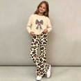 thumbnail image 5 of Cethrio Girls Graphic Outfit Sets, Long Sleeve Spring Fall Fashion 2 Piece Girls' Clothing Sets Beige Size 12-13 T, 5 of 7