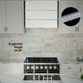 thumbnail image 2 of Akicon 36 inch Kitchen Range Hood with 600 CFM, Stainless Steel Wall Mounted Ducted Range Hood, 3 Speed Fan with LED Light, Powerful Vent Motor, Signal White with Nickel, 2 of 7