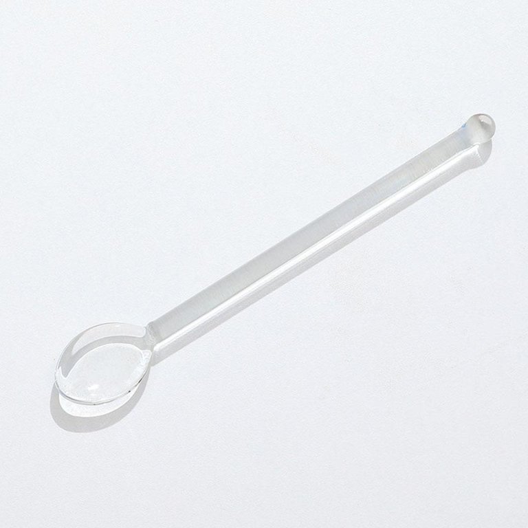 Glass High Borosilicate Transparent Coffee Spoon Long Handle Stir