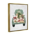thumbnail image 4 of Stupell Industries Holiday Gift Truck Holiday Painting Gold Floater Framed Canvas Art Print Wall Art, 17 x 21, 4 of 10
