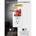 thumbnail image 2 of Night Lights Auto Sensor Red Marble Plug-in LED Nightlights Lamp Dusk to Dawn for Living Room, Bedroom, Bathroom, Hallway, Stairways Home Wall Decor, Abstract Fluid Art Night Light, 2 of 9