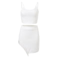 thumbnail image 4 of Bibifish Womens Skirt Sets Summer Party Club Elegant Sleeveless Cami Speckle Knit Tops And Fringe Bodycon Mini Skirt Casual Skirt Sets, 4 of 8