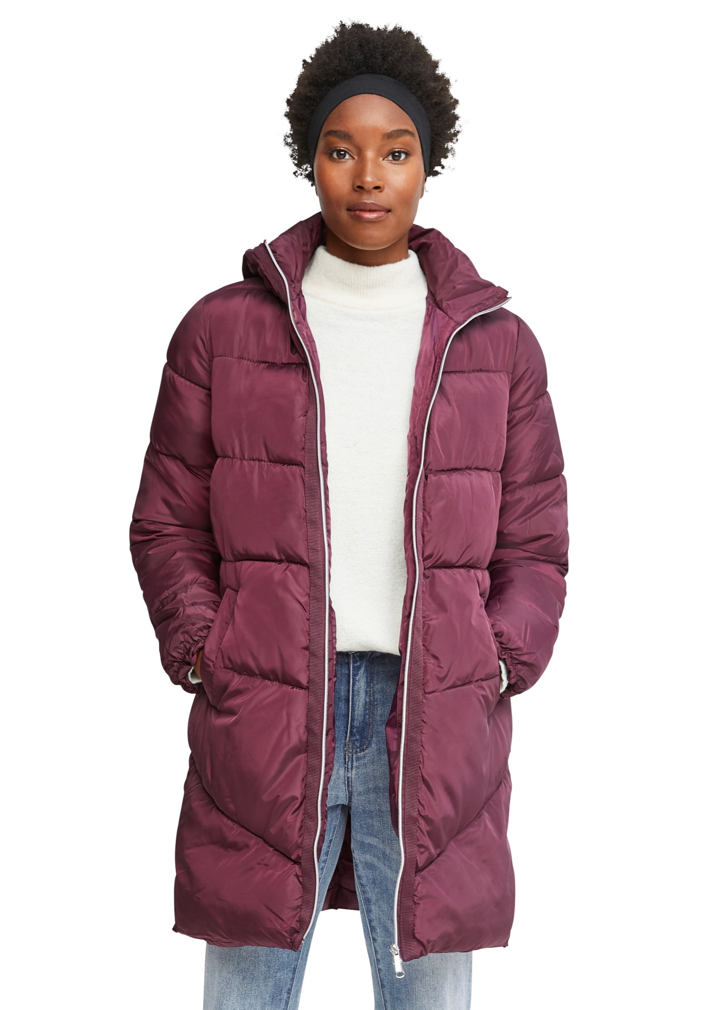 plus size maxi puffer coats