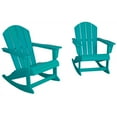 thumbnail image 2 of Keller HDPE Plastic Outdoor Rocking Chair in Turquoise (Set of 2), 2 of 6