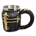 thumbnail image 4 of Atlantic Collectibles Medieval Templar Crusader Knight Suit of Armor Helmet Beer Stein Tankard Coffee Cup Mug, 4 of 5
