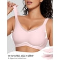thumbnail image 3 of Camiseta Wireless Bra OEAK V Mesh con soporte cómodo L, rosa, 3 of 7
