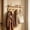 Khaki, variant on Wall Hooks with Shelf, Wood Coat Rack with Shelf Wall-Mounted, Entryway Hanging Shelves with 4 Hooks for Clothes Hats Towel Purse Robes, Bathroom Mudroom Bedroom