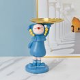 thumbnail image 2 of Porte-clés Mignon Statue Plateau de Rangement Créatif Conteneur d'Entrée pour Promenades, 2 of 7