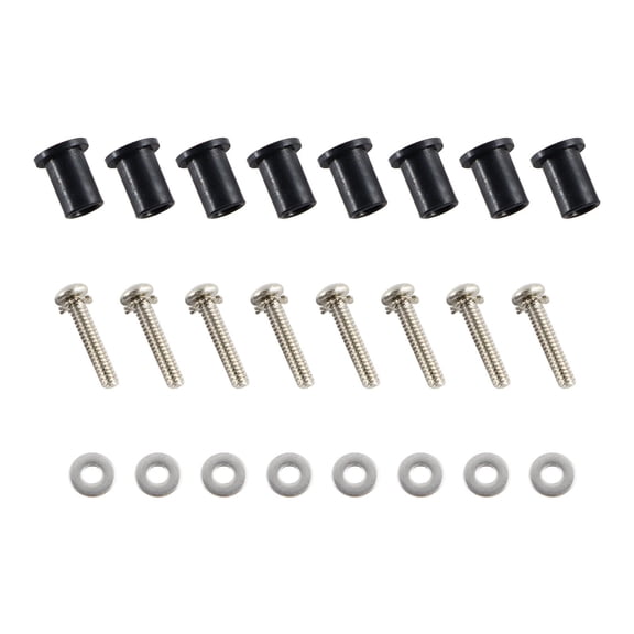 For Harley Headlight Bucket Nacelle Stainless Steel & Rubber Well Nut Kit