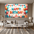 thumbnail image 4 of Colorful Theme Happy Birthday Banner Decorative Design Party Backdrop Balloon Decoration for Kids Party Indoor Decoration Event, 4 of 7