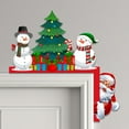 thumbnail image 3 of HUISZJ Christmas Decor Frame Snowman Toppers - 2 pcs Cute Snowman Door Toppers - Wooden Christmas Snowman Ornaments for Party Decor, 3 of 10