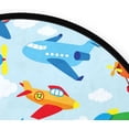 thumbnail image 4 of SKYSONIC Cute AirplanesRound Area Rug Chair Couch Cover Area Rug for Bedroom Floor Sofa Living Room Non-Slip Home Decor 3 x 3 Feet, 4 of 5