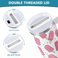 thumbnail image 3 of Yayeee 30oz Stainless Steel Tumbler with Straw and Handle Double-Wall Insulated Travel Water Bottle, Pink Popsicle Pattern, 3 of 8