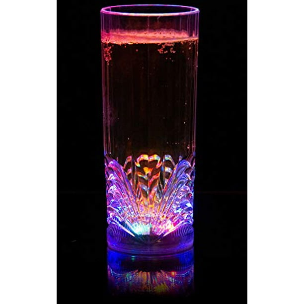 Liquid Activated Multicolor LED Highball Glass Fun Light Up Drinking Glass 9.5 oz.