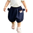 thumbnail image 2 of Twczz Baby Boys Harem Shorts- Soft Cotton Cute Baggy Elastic Waist Play Shorts Dark Blue Size 9-12 Months, 2 of 6