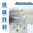 thumbnail image 4 of Shower Chair 400lbs Heavy Duty Shower Stool with Padded Bath Seat, Tool-Free Assembly, Height Adjustable Anti-Slip Shower Bench Bathtub Stool Seat for Elderly, Senior, Handicap & Disabled, 4 of 5