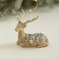 thumbnail image 4 of Adornos colgantes de ciervo para árbol de Navidad, decoración navideña con escena de ciervo, hermosos adornos navideños, decoración festiva para el hogar, fáciles de colgar, marco de metal,, 4 of 7