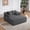 Dark Grey, variant on DELMANGO 58" Corduroy Chaise Lounge Chair, Oversized Boneless Sleeper Sofa with Armrests & 4 Pillows, No Assembly, for Living Room, Grey
