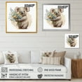 thumbnail image 4 of Designart Koala Bear Holding Flowers Canvas Wall Art, 4 of 5