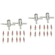 2 Sets  12Pcs Tire and 2Pcs Detaching Tools Automobile Tire Accessories Tire Replacement (Silver)