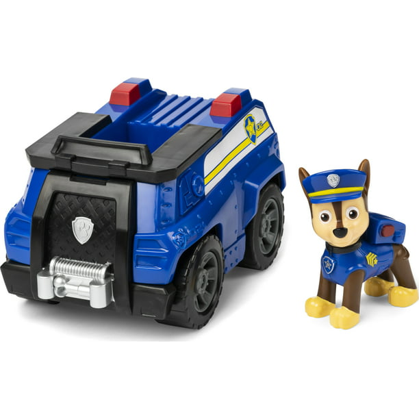 PAW Patrol, Chase's Patrol Cruiser Vehicle with Collectible for Kids Aged 3 and Up -