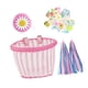 thumbnail image 5 of Cesta para bicicleta para niños, decoración de bicicletas, juego de accesorios, triciclo resistente. blanco rosa, 5 of 9