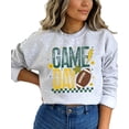 thumbnail image 2 of Trendy Game Day Sweatshirt for Women, Teens, and Kids Green & Yellow Girly Football Sweater Gray Sweatshirt Adult Large, 2 of 4