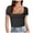 Black, variant on Bras for Women,Square Neck Short Sleeve Going Out Top 2024 Fashion Yoga Bra for Comfort,Sports Bras for Women,Black,M