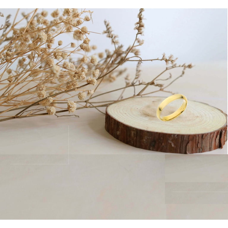 10K Yellow Gold 4mm Comfort Fit Plain Wedding Band