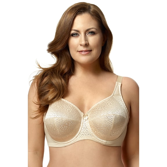 Women's Elila 2211 Leopard Lace Underwire Bra (Nude 44J)