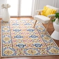 thumbnail image 2 of SAFAVIEH Micro-Loop Carlene Medallion Area Rug, Beige/Blue, 4' x 6', 2 of 8