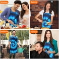thumbnail image 7 of Blue Tie Dye Mandala Pattern Apron-Garden Aprons for Women with Pockets-Cotton Linen Waterproof Kitchen Cooking Gardening Aprons Adjustable for Kitchen,Cooking,BBQ and Salon 33x27 Inch, 7 of 7