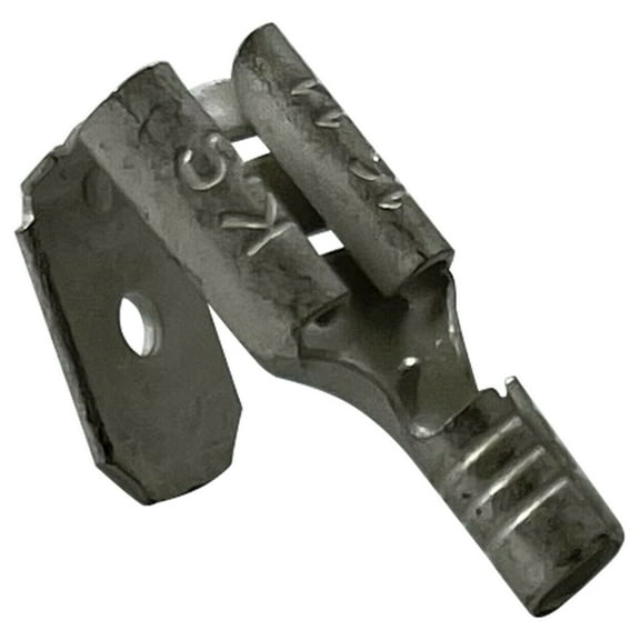 (100) Non-Insulated 16-14 Gauge Piggy Back Quick Disconnect Connector 1/4" .250 Blade Wire Terminal - USA