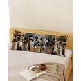thumbnail image 5 of Black Brown Girls Boho Body Pillow Cover 20 x 60 Inch Decorative Pillow Cover Grey Vintage Ethnic Abstract Art Lumbar Pillowcase Seasonal Rectangle Cushion Case for Couch Sofa Bed Living Room, 5 of 7