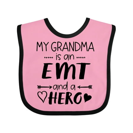 

Inktastic My Grandma is an EMT and a Hero Gift Baby Boy or Baby Girl Bib