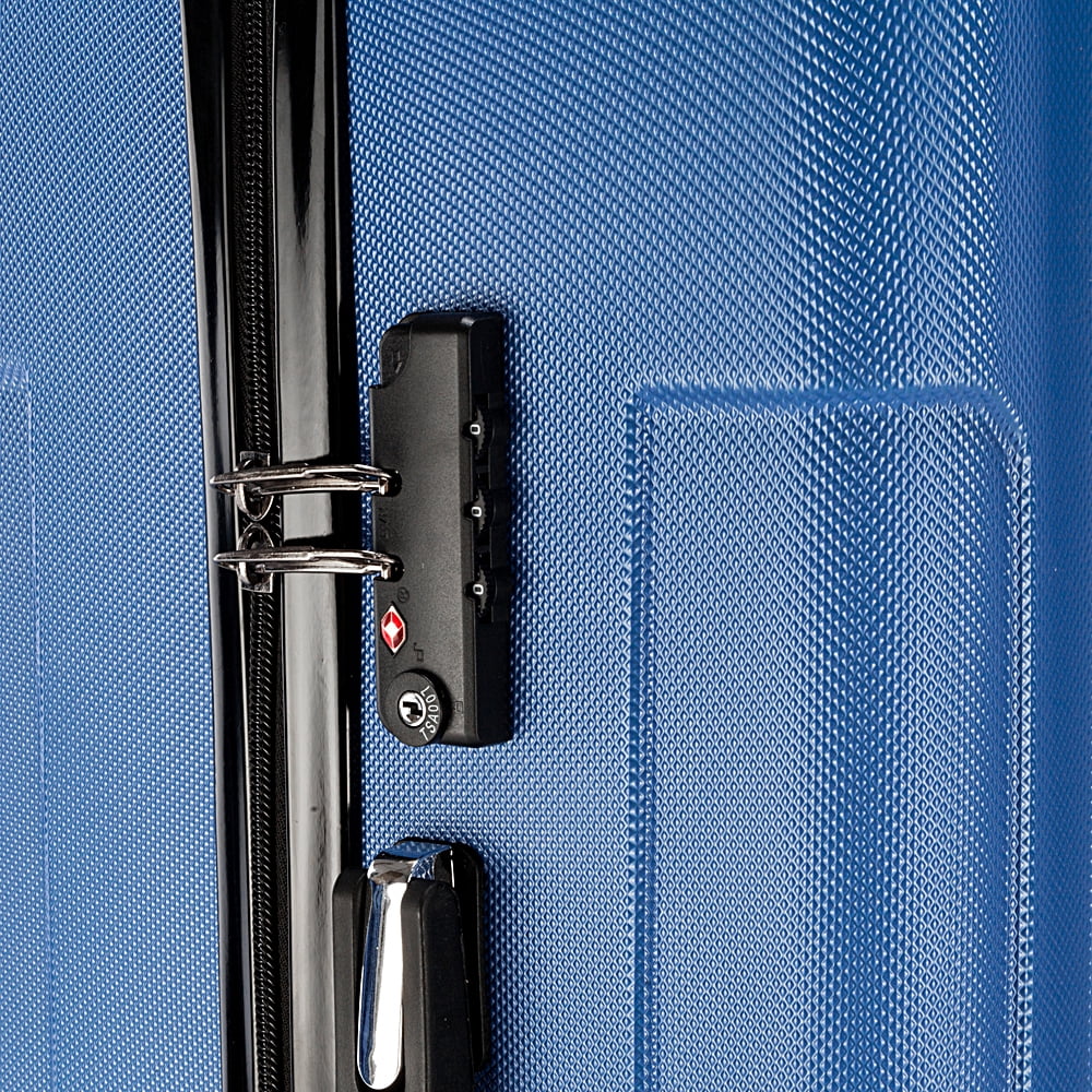 3-Piece Travel Lightweight Suitcases, ABS Trolley Case (20"/24"/28"), with Rolling Wheels, Lightweight, Large Capacity, Suitable for Travel, Dark Blue