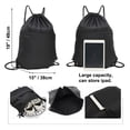 thumbnail image 3 of Muka Sports Backpack Waterproof Drawstring Gym Bag with Zipper Pocket, Lightweight for Running, School, Workout, 15" x 19"-Orange, 3 of 8