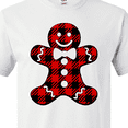 thumbnail image 4 of Inktastic Buffalo Plaid Gingerbread Man T-Shirt, 4 of 5