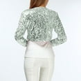 thumbnail image 4 of ZyeKqe Sequin Cropped Cardigans Long Sleeve Top Open Front Blouses Sparkly Glitter Party Outwear, 4 of 4