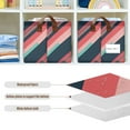 thumbnail image 4 of Yayeee Foldable Storage Basket for Shelves with Handles Waterproof Cloth Bins, Pink Geometric, 4 of 7