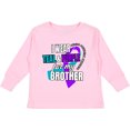 thumbnail image 3 of Inktastic Suicide Prevention I Wear Teal and Purple for My Brother Boys or Girls Long Sleeve Toddler T-Shirt, 3 of 5