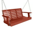 thumbnail image 3 of Highwood 4ft Weatherly Porch Swing with 1 Coffee Table - Outdoor, Eco-friendly, Synthetic Wood, 3 of 7