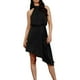 thumbnail image 5 of Vestido Corto Sin Mangas con Dobladillo Asimétrico De Verano para Mujer （Negro）,S, 5 of 6