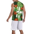 thumbnail image 2 of Sikiie Palm Leaves And Tropical Flowers Basketball Jersey Reversible Men's Mesh Athletic Sports Shirts Training Practice S-4XL4X-Large, 2 of 6