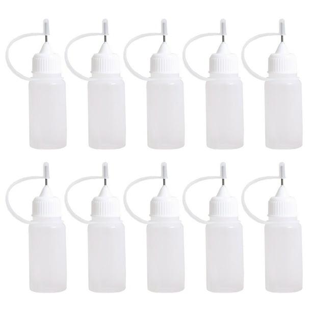 10pcs 10ml Plastic Squeezable Tip Applicator Bottle Dropper Bottles