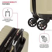 SWISSGEAR Wave Hardside Expandable 3-Piece Luggage Set with Spinner Wheels, Sand