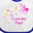 thumbnail image 4 of Inktastic I Love My Papa Girls Baby Bib, 4 of 4