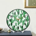 thumbnail image 4 of Yayeee Wall Clock Battery Operated 9.5" Silent Non-Ticking for Living Room, Cactus Pattern, 4 of 8
