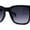 Black Clear - Smoke, variant on Hipster Retro Vintage Style Fashion Rectangle Horn Rim Sunglasses All Black