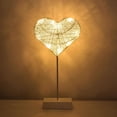 thumbnail image 2 of Vorkoi Love Heart Table Lamps Warm White LED Night Light Battery & USB Operated Creative Desk Lamp Mood Light for Wedding Home Bedroom Party Decoration, 2 of 7